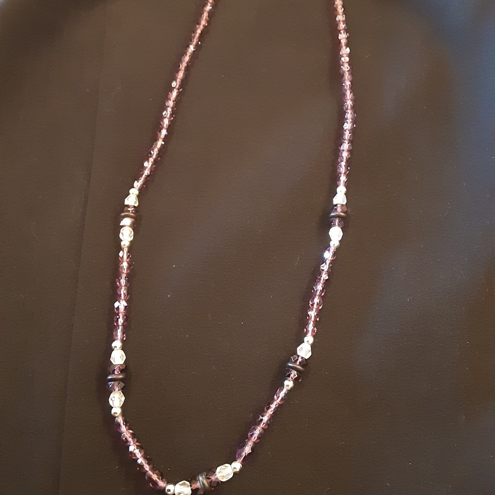 Elegant Purple Beaded Necklace